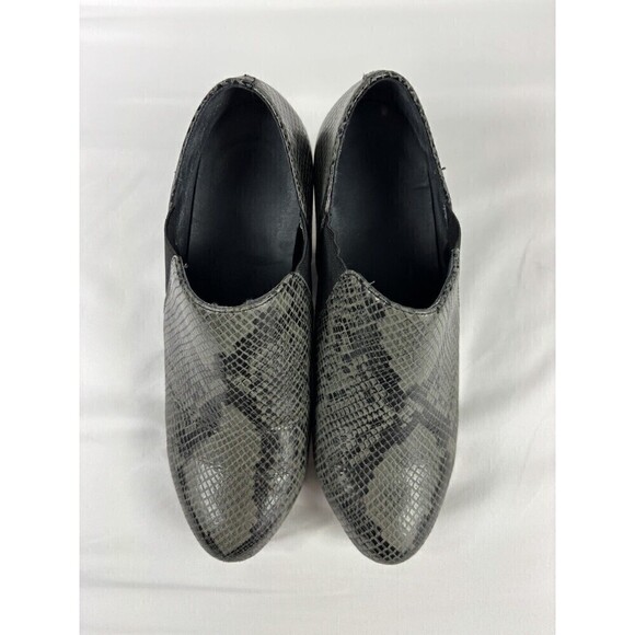Vionic Stanton Wedge Ankle Boot Bootie Grey Black Snakeprint 8.5 Arch Support - Picture 12 of 12